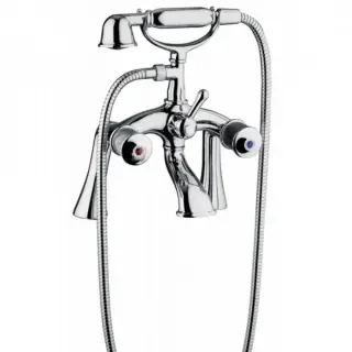 Bongio Impero Смеситель на борт ванны, цвет хром/Blue and Red Swarovski 65527CR00