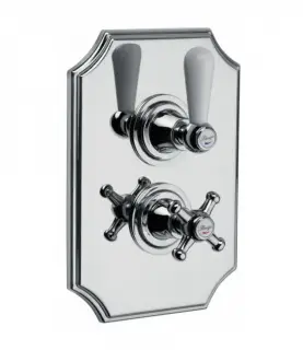 Bongio Oxford Lux Термостатический смеситель для душа, цвет хром/белый фарфор 19544CR0L