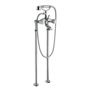 Bongio Fleur Noir Смеситель для ванны напольный с ручным душем, цвет хром/черный фарфор 12528CR00