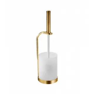 Bongio Ершик для унитаза напольный со стеклянной колбой, цвет: золото 24к. 15025OR00