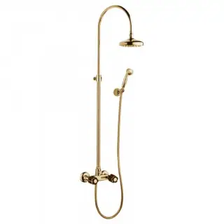 Bongio Fleur Noir Смеситель душевой со стойкой, цвет золото/черный фарфор 12537OR0D