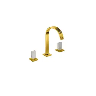 Treemme Kea Смеситель для раковины на 3 отв., излив 19,5 см, цвет: золото 24k IT7A16DDK1ZZ