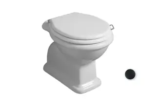 Simas Lante Унитаз напольный с вертикальным сливом 42х73 см, без крышки-сиденья, цвет: nero LA01nero