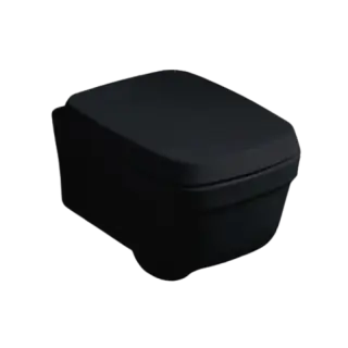 Simas Evolution Унитаз подвесной 37х52 см, без крепежа F85, цвет: nero EVO18nero