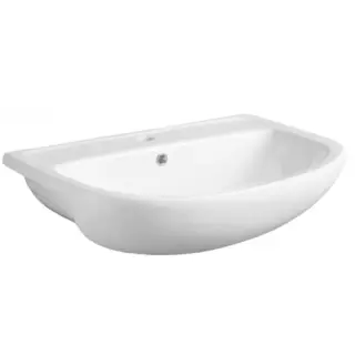 Simas Top e lavabi d'Arredo Раковина полувстроенная 67х46 см, 1 отвер. под смес., цвет: белый глянц. S57 bi*1