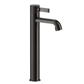 Gessi Inciso Смеситель для раковины на 1 отверстие, высокий h33,7 cм, цвет: black metal brushed PVD 58004#707