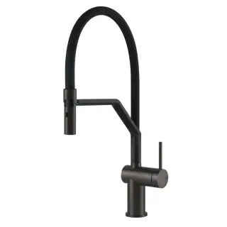 Gessi Смеситель для постирочной с выдвижным изливом 126, цвет: black metal brushed GHRC 60429#126