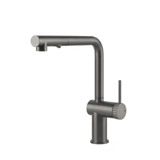 Gessi Inedito Смеситель для кухни с вытяжным изливом, цвет: black metal brushed GHRC 60457#126