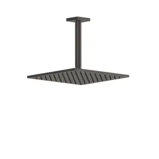 Gessi Rilievo Потолочная душевая головка на 1/2 25x25 cм, цвет: black metal brushed PVD 59159#707
