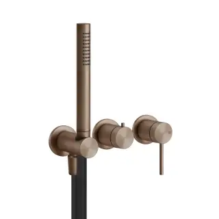 Gessi 316 Bath-Shower Внешние части для встраиваемого смесителя на 2 поз., цвет: copper brushed PVD 54039#708