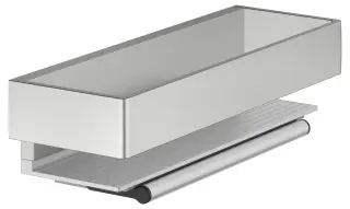 Keuco Edition 11 Корзинка для душа со встр. стеклоочестителем, подвес., цвет: нерж. сталь/алюминий 11159 210000