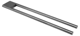 Keuco Edition 400 Полотенцедержатель двойной 45 см, подвесной, цвет: хром черный 11518 130000