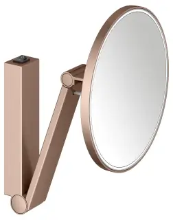 Keuco Kosmetikspiegel Косметическое зеркало подвес., 5ти крат. увелич., подсветка, цвет:красное зол. 17612 299004