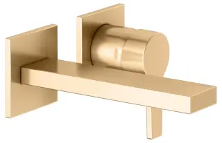 Keuco Edition 11 Смеситель для раковины рычажный, на 2 потреб., излив 21,9 см, встр., цвет:латунь 51116 250201