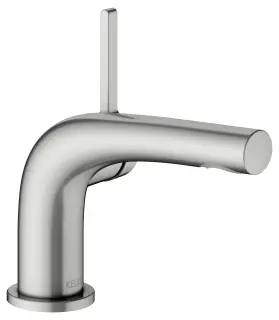 Keuco Edition 400 Смеситель для раковины рыч. 80, без д/к и гарнитура для слива, цвет:нерж. сталь 51504 210100