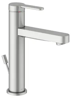 Keuco Ixmo Смеситель для раковины рычажный 130, с д/к и гарнитуром для слива, цвет: нерж. сталь 59501 213001