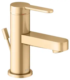 Keuco Ixmo Смеситель для раковины рычажный 60, с д/к и гарнитуром для слива, цвет: латунь 59504 253000