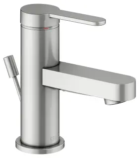 Keuco Ixmo Смеситель для раковины рычажный 60, с д/к и гарнитуром для слива, цвет: нерж. сталь 59504 213000