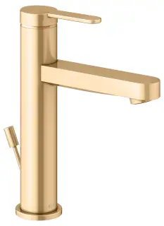 Keuco Ixmo Смеситель для раковины рычажный 130, с д/к и гарнитуром для слива, цвет: латунь 59501 253001