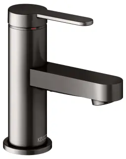 Keuco Ixmo Смеситель для раковины рычажный 60, без д/к и гарнитура для слива, цвет: титан черный 59504 353100