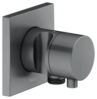 Keuco Ixmo Вентиль-перекл. 2 потреб. DN15, внеш. часть, с выводом шланга и держ., цвет: хром черный 59556 131202