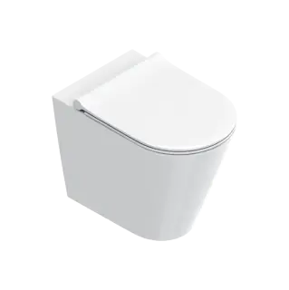 Catalano Zero Унитаз приставной безободковый 35x55 см смыв торнадо, Cataglaze, цвет: белый глянцевый 0114550001