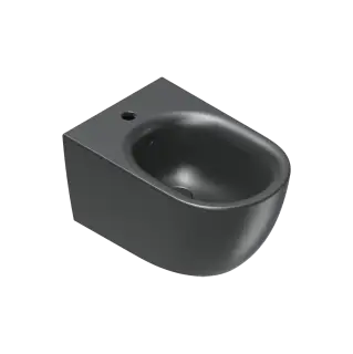 Catalano Sfera Биде подвесное 35x55 см, 1 отв, с переливом, покрытие Cataglaze, цвет: черный матовый 0518551022