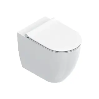 Catalano Sfera Унитаз приставной безободковый 35x55 см смыв торнадо Cataglaze, цвет: белый глянцевый 0514550001