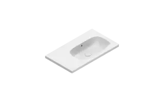 Catalano Alvea Раковина подвесная 80x46 см, с переливом, покрытие Cataglaze, цвет: белый глянцевый 0620830001