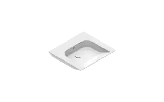 Catalano Comfort Раковина подвесная 60x55 см, с переливом, покрытие Cataglaze, цвет: белый глянцевый 0920600001