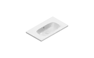 Catalano Alvea Раковина подвесная 80x46 см, с переливом, покрытие Cataglaze, цвет: белый глянцевый 0620810001