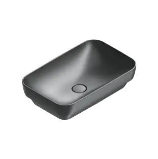 Catalano Green Раковина встраиваемая сверху 60x38 см, без перелива, Cataglaze, цвет: черный матовый 0424600022