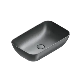 Catalano Green Раковина чаша 60x38x15h см, без перелива, покрытие Cataglaze, цвет: черный матовый 0422610022