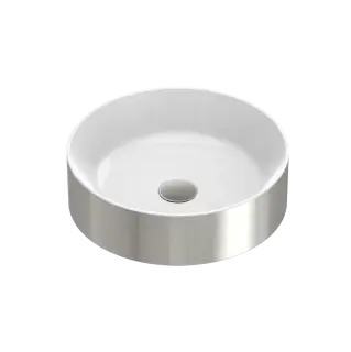 Catalano Gold & Silver Раковина чаша d45x13h см, без перелива, Cataglaze, цвет: серебро/белый глянц. 0123450041