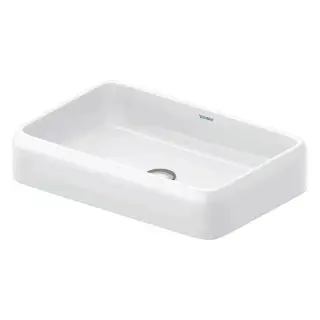 Duravit Qatego Раковина накладная 56x40x13h см, без перелива, цвет: белый глянцевый 2383600079