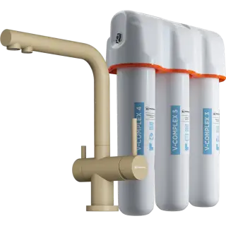 Omoikiri Смеситель для кухни с фильтром в комплекте, цвет: шампань 4081.8028P