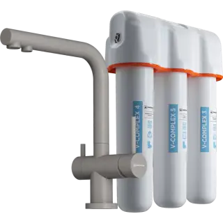 Omoikiri Смеситель для кухни с фильтром в комплекте, цвет: leningrad grey 4219.8028P