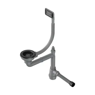 Omoikiri WK-1-UN GM Арматура для кухонных моек, универсальный перелив, цвет: вороненная сталь 4956833