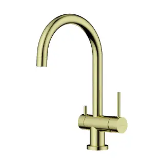 Omoikiri Yamada LG Смеситель для кухни без гибк. излв, с возм. подкл. фильтр, цвет: светлое золото 4994479