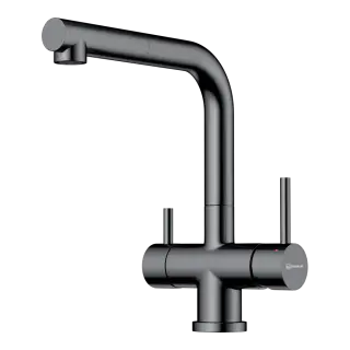Omoikiri Takamatsu-S GM Смес. для кухни с выдв. излив. и возм. подкл. фильтр, цвет: вороненная сталь 4994564