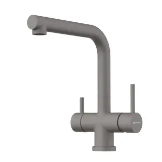 Omoikiri Takamatsu-S GR Смес. для кухни с выдв. изливом и возм. подкл. фильтр, цвет: leningrad grey 4994562