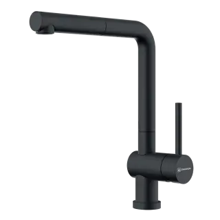Omoikiri Akashi-S BL Смеситель для кухни, с гибким и выдвижным изливом, цвет: черный 4994573