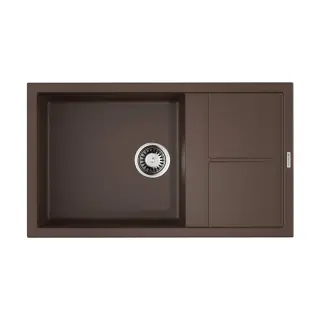 Omoikiri Sumi 86 ES Кухонная мойка из Tetogranit, крыло справа, 86x22 см, цвет: espresso 4997233
