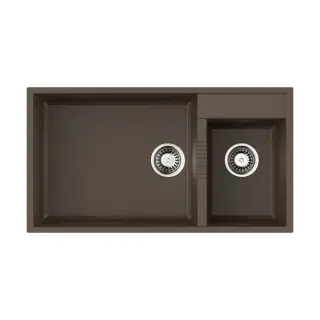 Omoikiri Tedori 85-2-U ES Кухонная мойка из Tetogranit 85x23,5 см, цвет: espresso 4997240