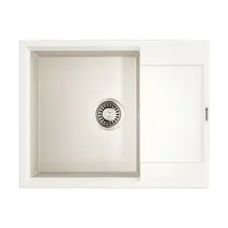 Omoikiri Daisen 65T WH Кухонная мойка из Tetogranit 65x23 см, крыло справа, цвет: белый 4993514