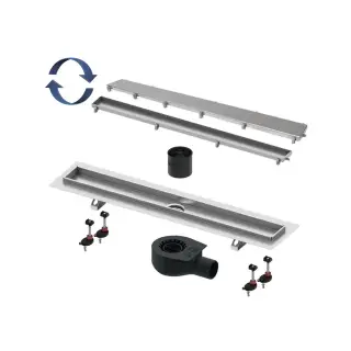 Tece Linus Дренажный канал из нержавеющей стали: основа для плитки tile, решетка steel 60 см 15103069