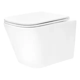 Tece Spring Унитаз подвесной, безободковый с крышкой микролифт, цвет: белый глянцевый 9700996