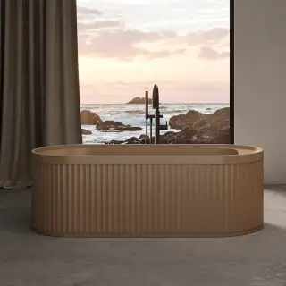 Dea Design Stripes Ванна из Solid Surface отдельностоящая 171x72 см, композит, цвет: dark camel DD8801 1710 1