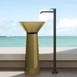 Dea Design Pedestal Basin Раковина напольная 48x48x90h см, Glasstech, цвет: classic green DD2022 480 R6