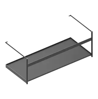 Catalano Premium Консоль подвесная металлическая для раковины 95x43x35h см, цвет: черный матовый 0258100022